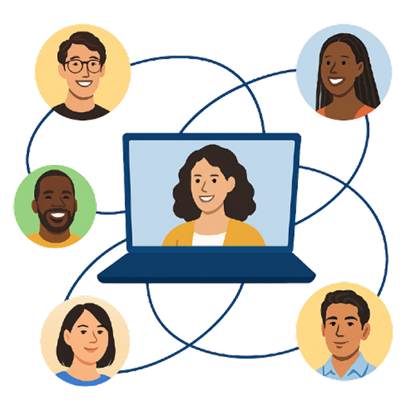 AI Recruiting Globe Illustration